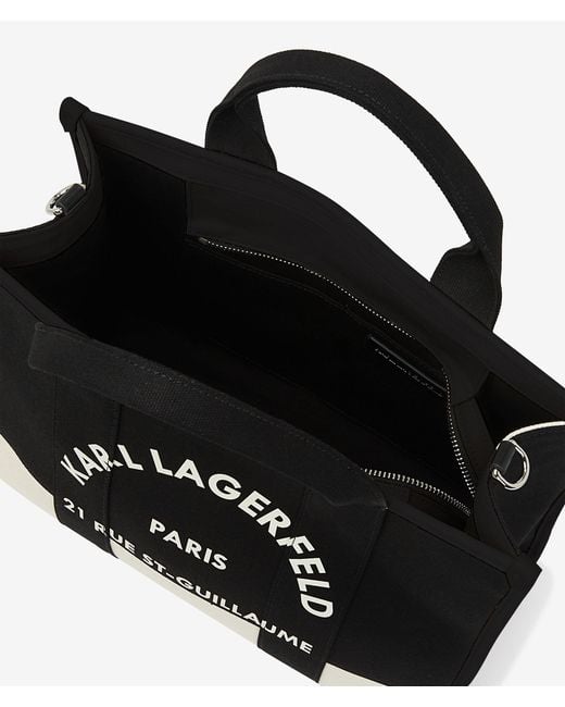 Karl Lagerfeld Black Rue St-guillaume Medium Tote Bag