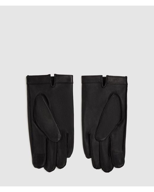 Karl Lagerfeld Black K/Monogram Leather Gloves for men