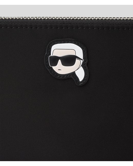 Karl Lagerfeld Black K/ikonik Nylon Travel Wallet