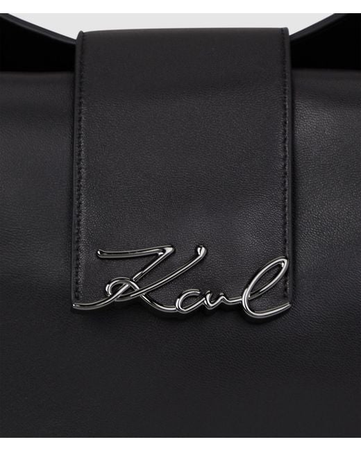 Karl Lagerfeld Black K/Signature Oversized Moon Bag