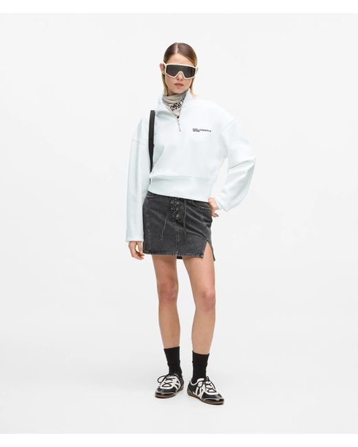 KL Jeans White Half Zip Sweatshirt