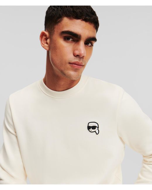 Karl Lagerfeld Natural Karl Ikonik Patch Sweatshirt for men
