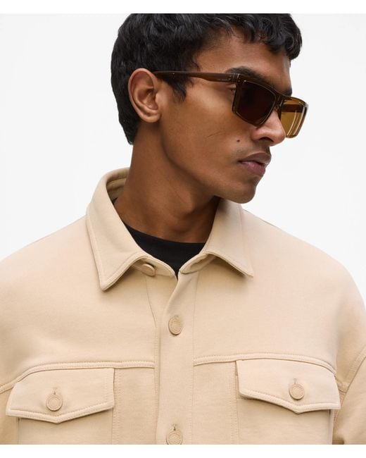 Karl Lagerfeld Overshirt Aus Sweatmaterial, Herren, Größe in Natural für Herren