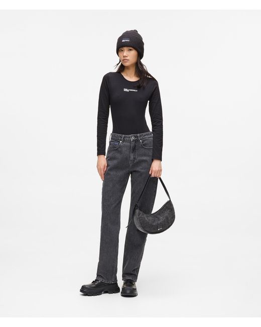 KL Jeans White High-Rise Straight Jeans