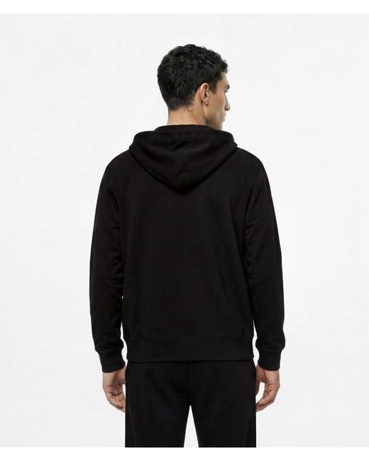 Karl Lagerfeld Black Logo Loungewear Zip-Up Hoodie for men