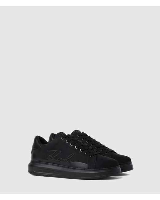 Karl Lagerfeld Black Kapri Signia Shine Sneakers for men
