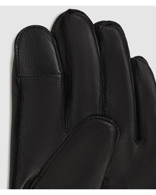Karl Lagerfeld Black K/Monogram Leather Gloves for men