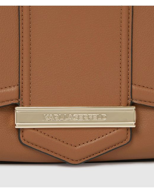 Karl Lagerfeld Brown K/Nova Medium Crossbody Bag