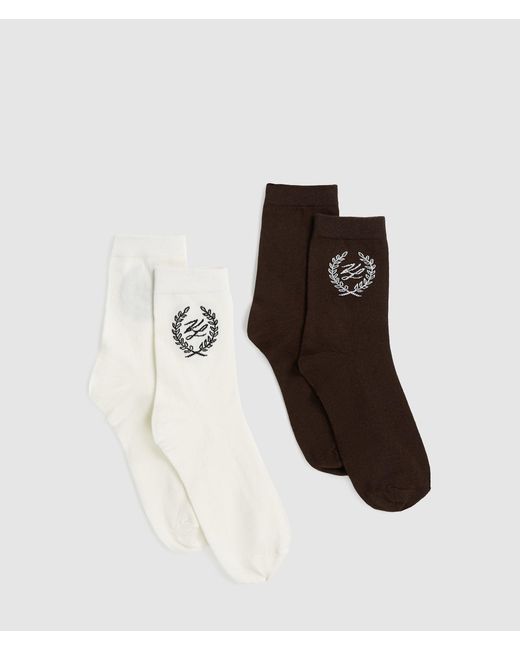 Karl Lagerfeld Multicolor Crest Socks – 2 Pack