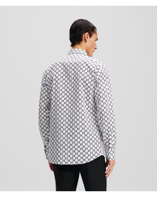 Chemise Kl Monogram Karl Lagerfeld pour homme en coloris Gray