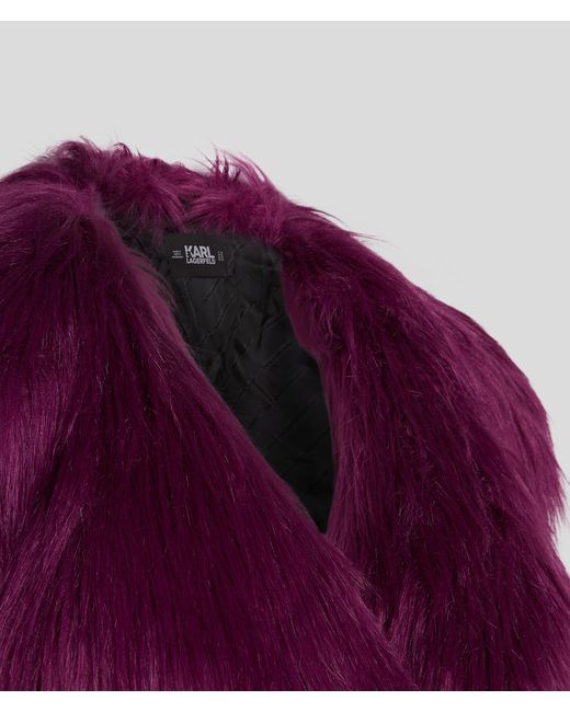 Karl Lagerfeld Faux-fur Jacket Handpicked By Hun Kim in Purple | Lyst UK