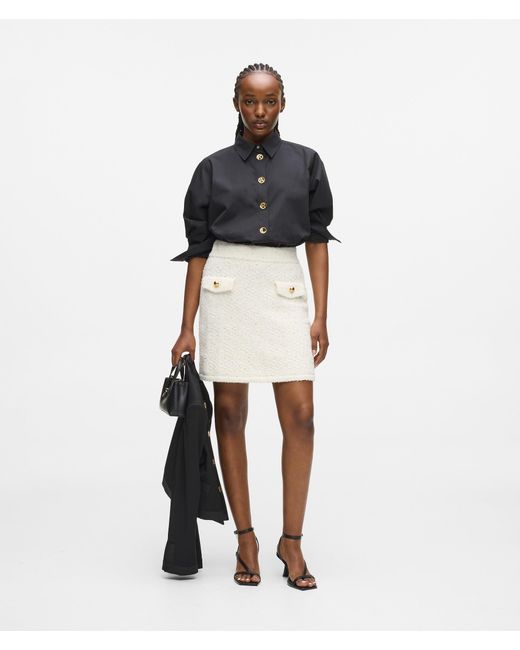 Karl Lagerfeld Multicolor Bouclé Knit Skirt