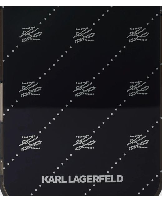 Karl Lagerfeld Black All-Over Autograph Iphone 16 Pro Max Case