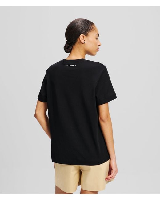 Karl Lagerfeld Black Ikon Aquarelle T-Shirt