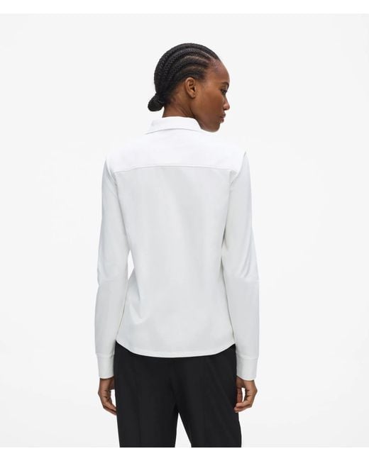 Karl Lagerfeld White Rue St-Guillaume Jersey Shirt