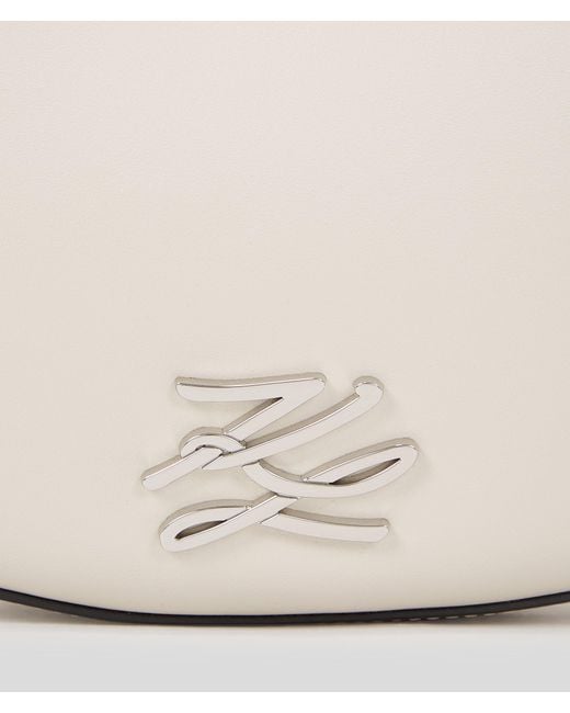 Karl Lagerfeld White K/Autograph Moon Shoulder Bag