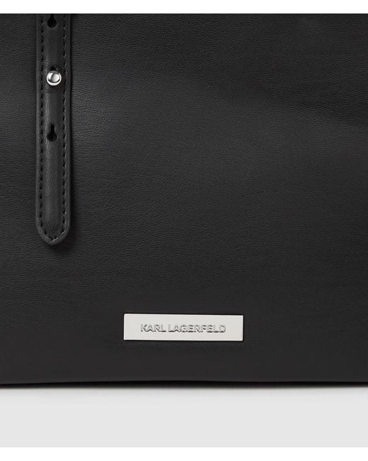 Karl Lagerfeld Black Ikon Smooth Small Tote Bag