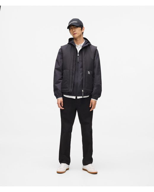 Karl Lagerfeld Blue Ikon Padded Gilet for men