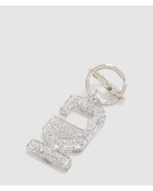 KL Jeans White Glitter Keychain