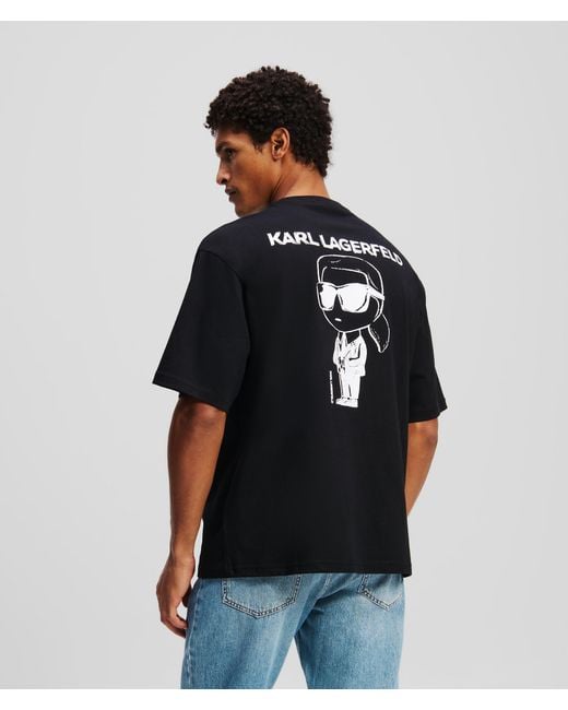 Karl Lagerfeld Black Ikon T-Shirt for men