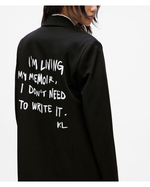 KL Jeans Black Karl Quote Blazer