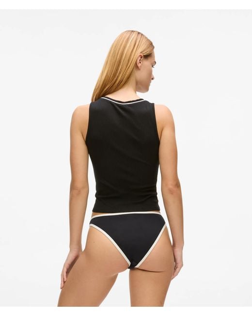 Karl Lagerfeld Black Signature Loungewear Tank Top