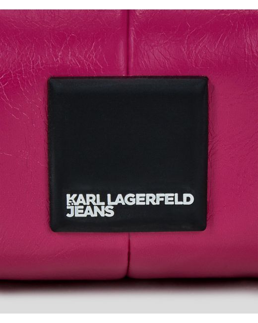 Karl Lagerfeld Pink Klj Box Logo Hobo Bag