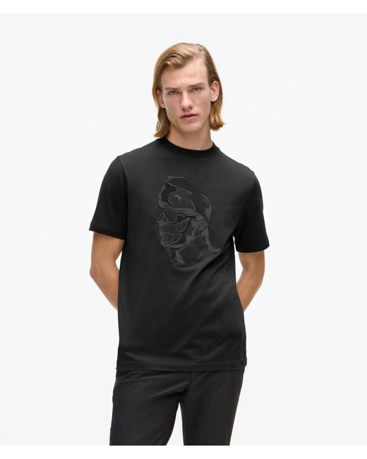 Karl Lagerfeld Black Tonal Karl Print T-Shirt for men