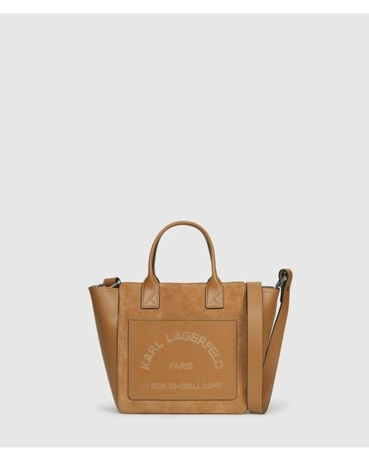 Karl Lagerfeld Brown K/Daily Small Suede Tote Bag