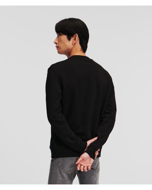 Karl Lagerfeld Black Crew-neck Sweatshirt for men