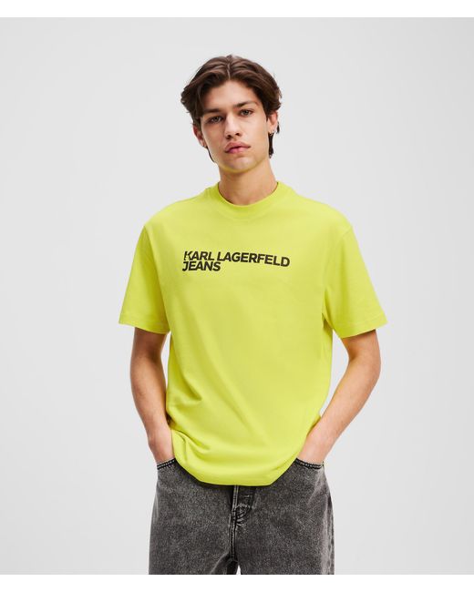 KL Jeans T-Shirt Mit Logo, Herren, Größe in Yellow für Herren