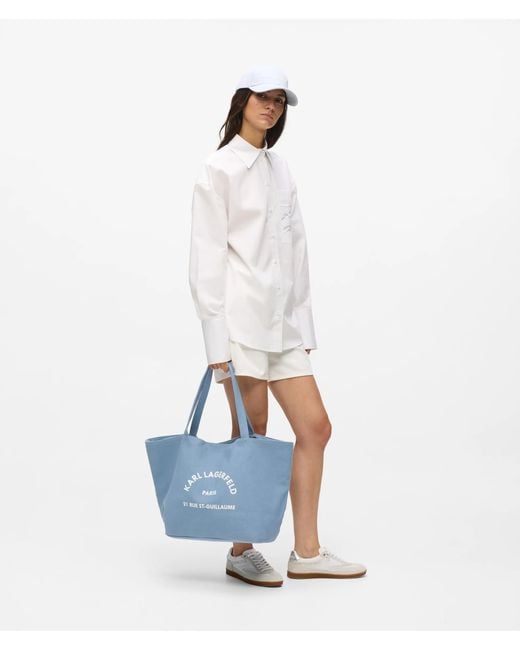 Karl Lagerfeld Blue Rue St-Guillaume Shopper
