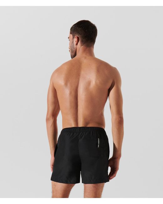 Karl Lagerfeld Black Karl Logo Short Boardshorts for men