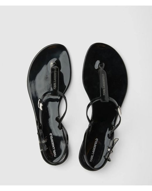 Karl Lagerfeld Black Ikon Nft Jelly Sandals