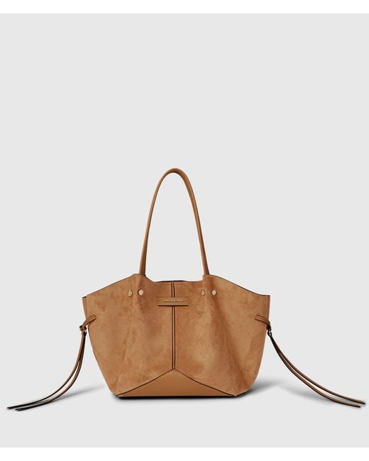 Karl Lagerfeld Brown K/Pierced Large Faux-Suede Tote Bag