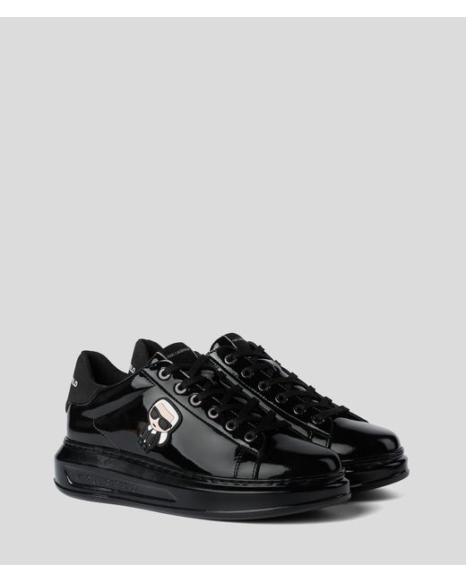 Karl Lagerfeld Black K/ikonik Kapri Shine Sneakers