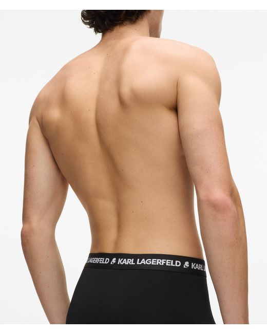 Karl Lagerfeld Black Knot-Print Trunks – 3-Pack for men