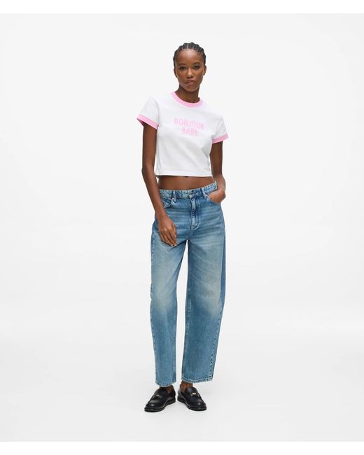 Karl Lagerfeld White Bonjour Babe T-Shirt