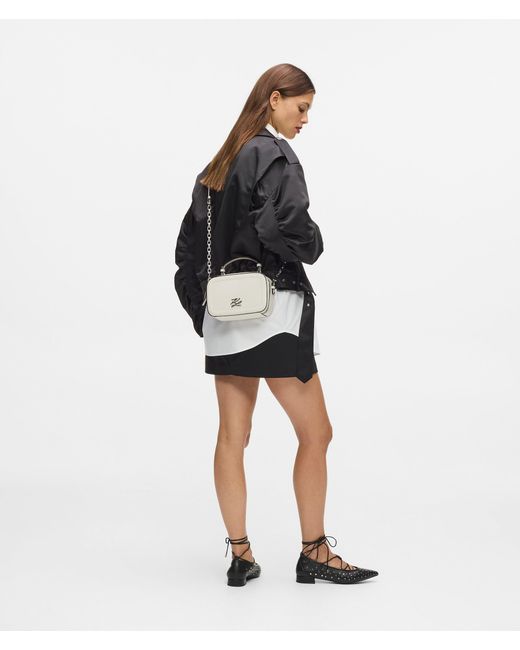Karl Lagerfeld Natural K/Autograph Chain Top Handle Bag