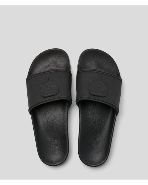 Karl Lagerfeld Black Ikon Nft Kondo Slippers for men