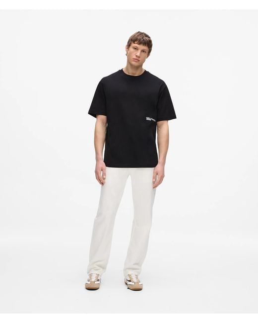 KL Jeans Black Relaxed Gradient Logo T-Shirt for men