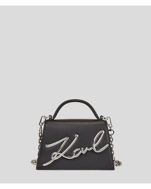 Karl Lagerfeld Black K/Signature Small Crossbody Bag