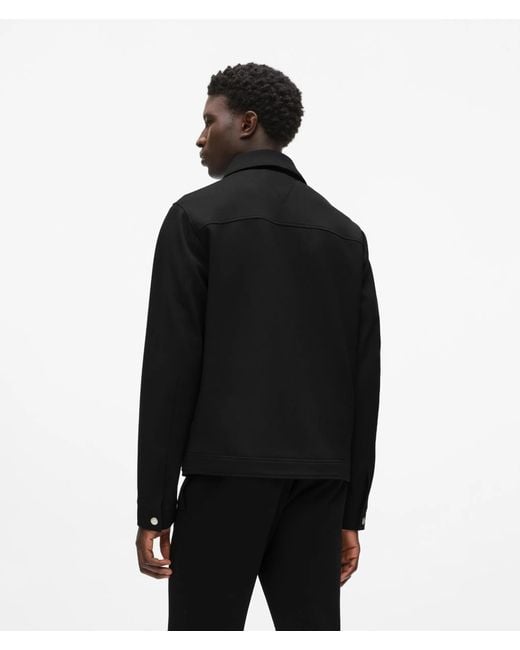 Karl Lagerfeld Black Zip-Up Punto Jacket for men