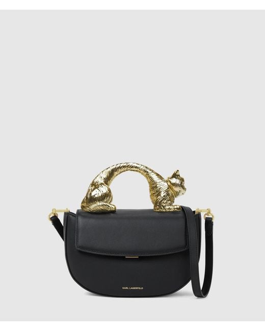 Karl Lagerfeld Black Choupette Top Handle Bag