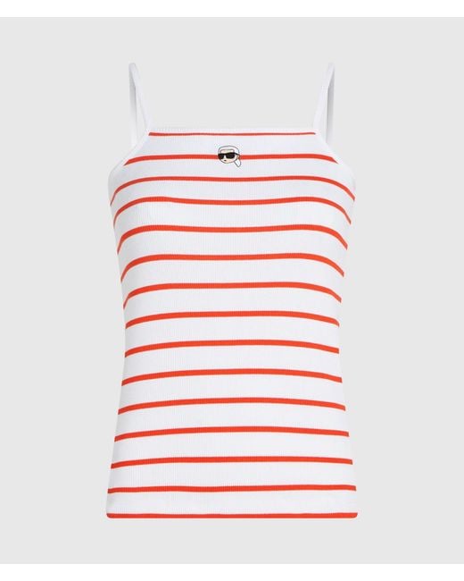 Karl Lagerfeld Ikon Striped Tank Top, Multicoloured