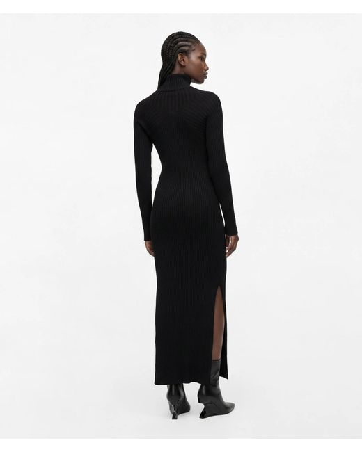 KL Jeans Black Zipped Maxi Knit Dress