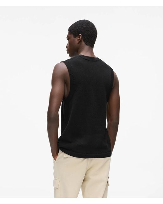 KL Jeans Black Knit Tank Top for men