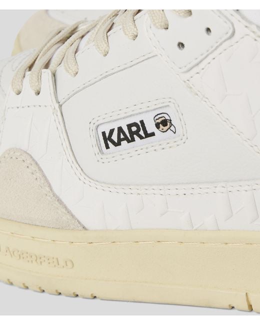 Karl Lagerfeld White Krew Kounter Kl Monogram Sneakers for men