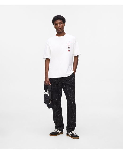 Karl Lagerfeld White Ikon Fusion T-Shirt for men