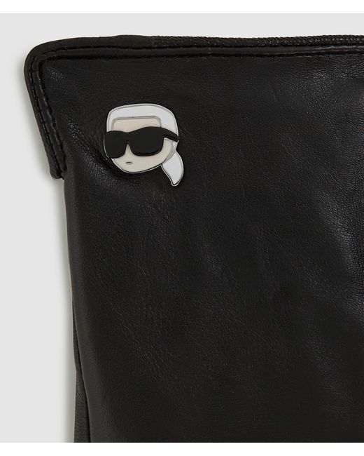 Karl Lagerfeld Black Ikon Gloves